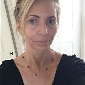 Onyx necklace sterling silver